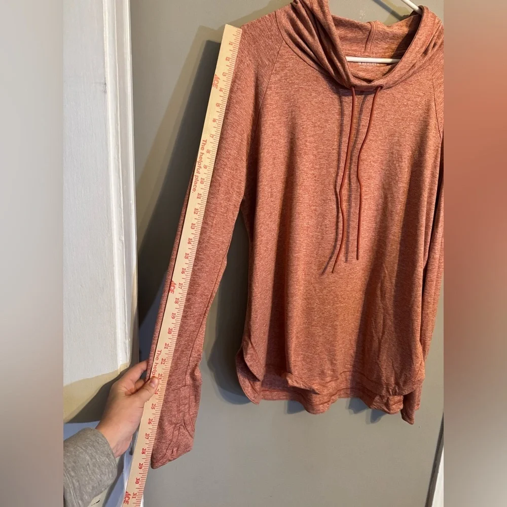 Athleta Women's Uptempo Rust Pullover Hoodie Sweatshirt - Picture 7 of 9